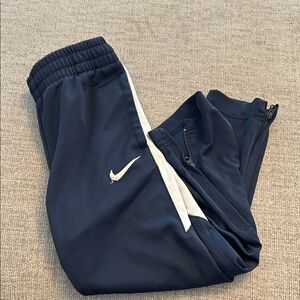Nike Kids Dark Blue Joggers with White Accents